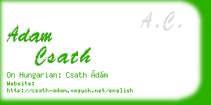 adam csath business card