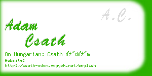 adam csath business card